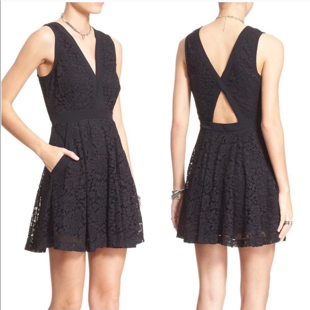 Free People Lovely in Lace Fit & Flare Dress